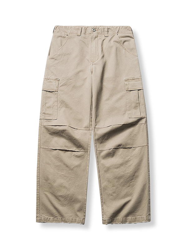 Plain Multi-Pocket Work Cargo Pants