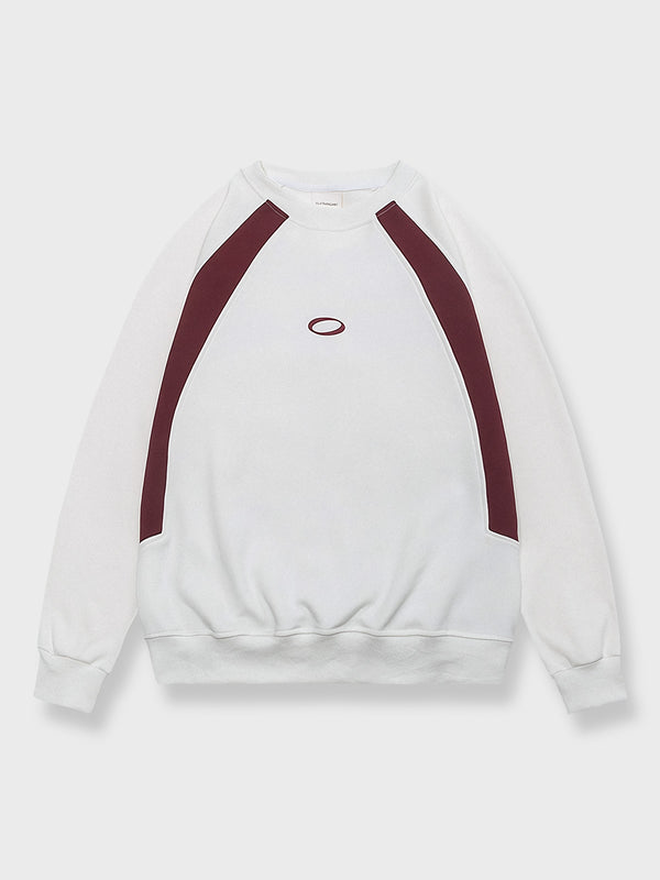 Color-matched raglan crew neck sweatshirt