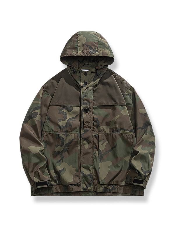 Water-repellent Gore-Tex color-block mountain jacket