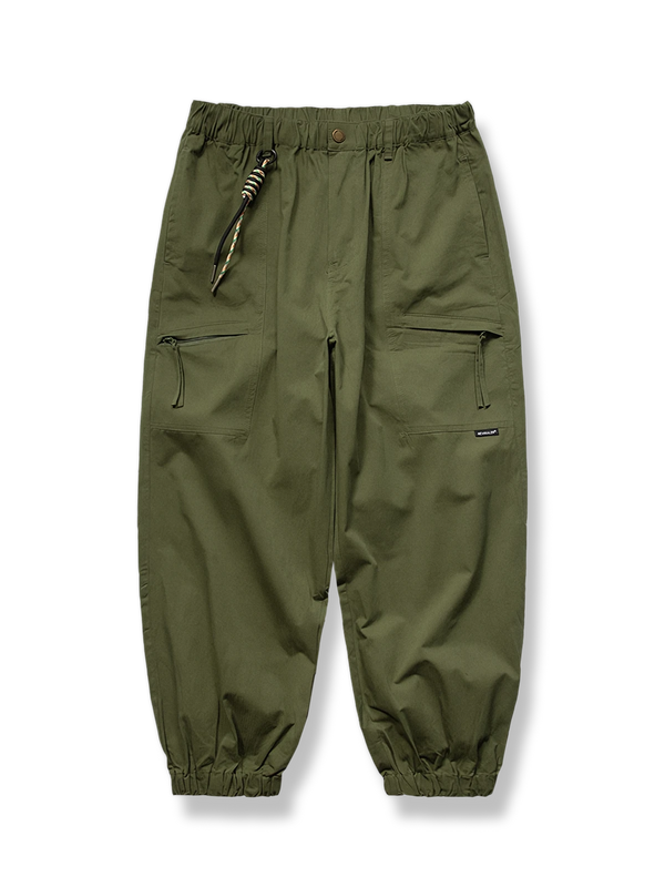 Herringbone pattern jogger cargo pants