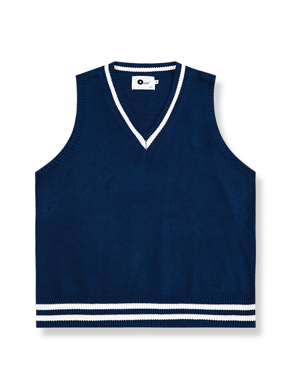 PARDON | Preppy style V-neck vest