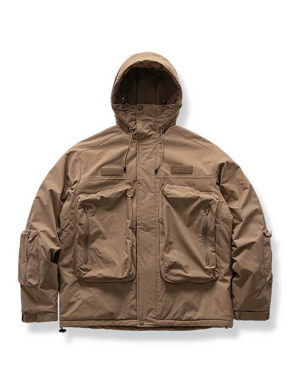 Big pocket hooded padded jacket