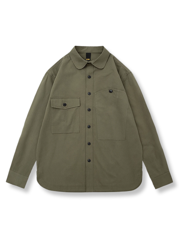 Asymmetrical pocket work shirt