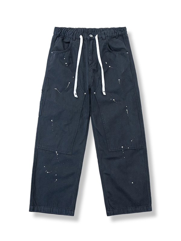 PARDON | Lacquer dotted straight work pants