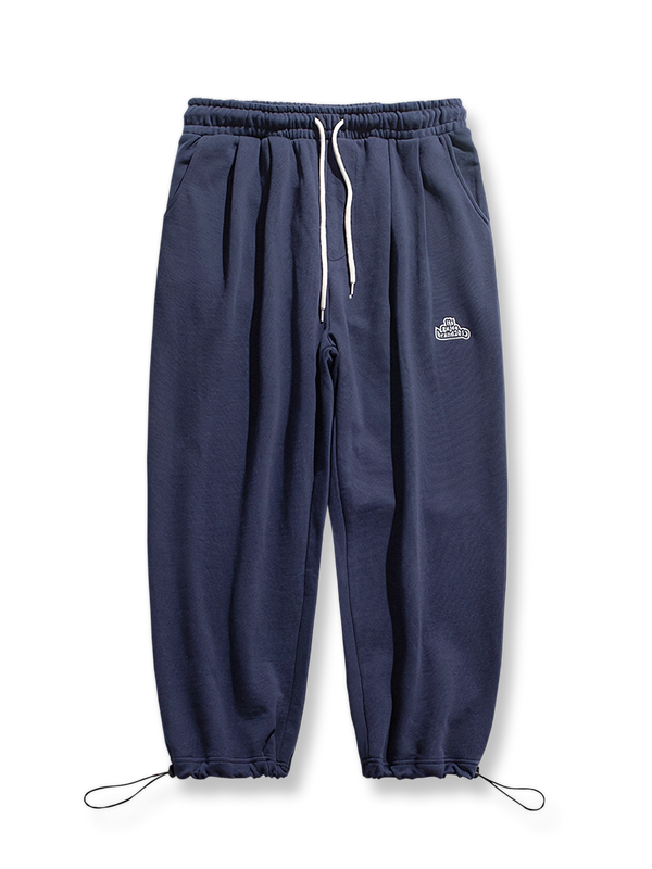 Embroidered sweatpants with tapered cuffs