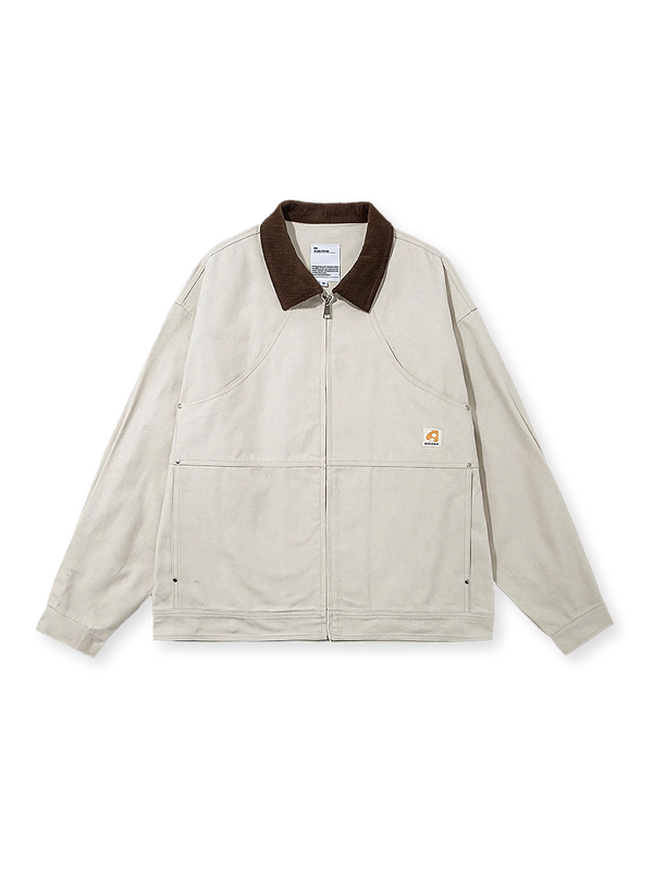 Corduroy collar color change jacket