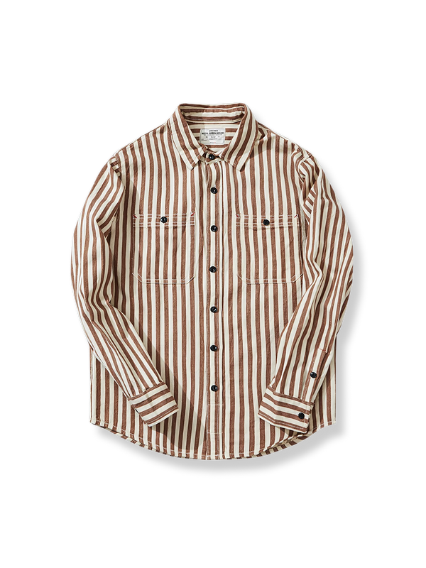 Striped canvas cotton shirt