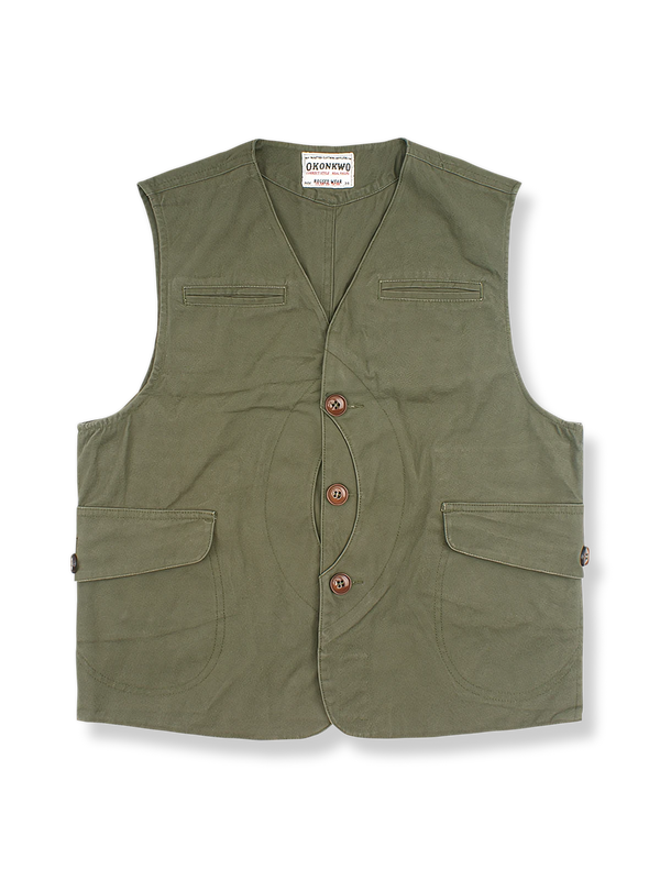 PESSOA | Work style cotton V-neck vest