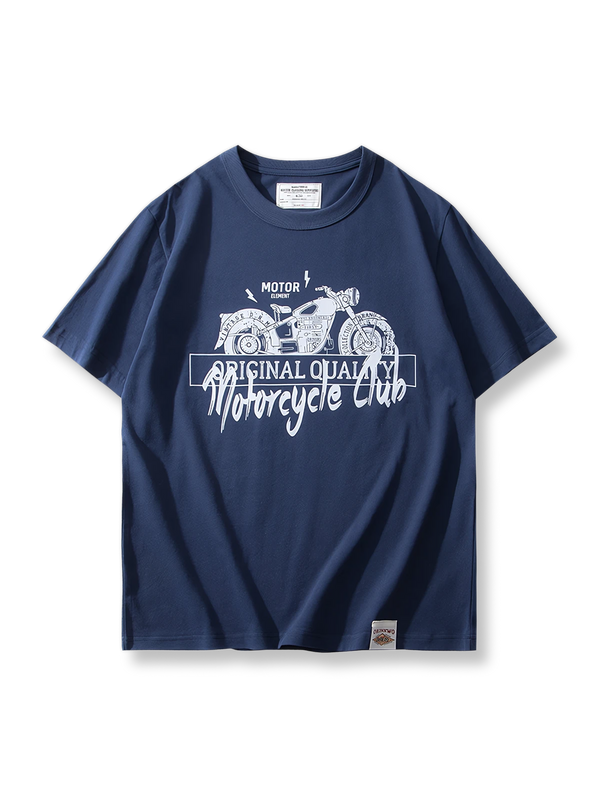 レトロバイクプリント Tシャツ