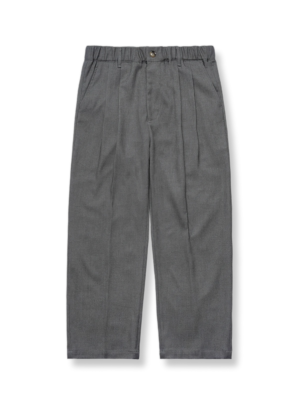 Wool blend wide slacks