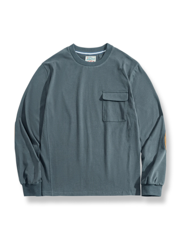 Velour switching pure long sleeve sweatshirt