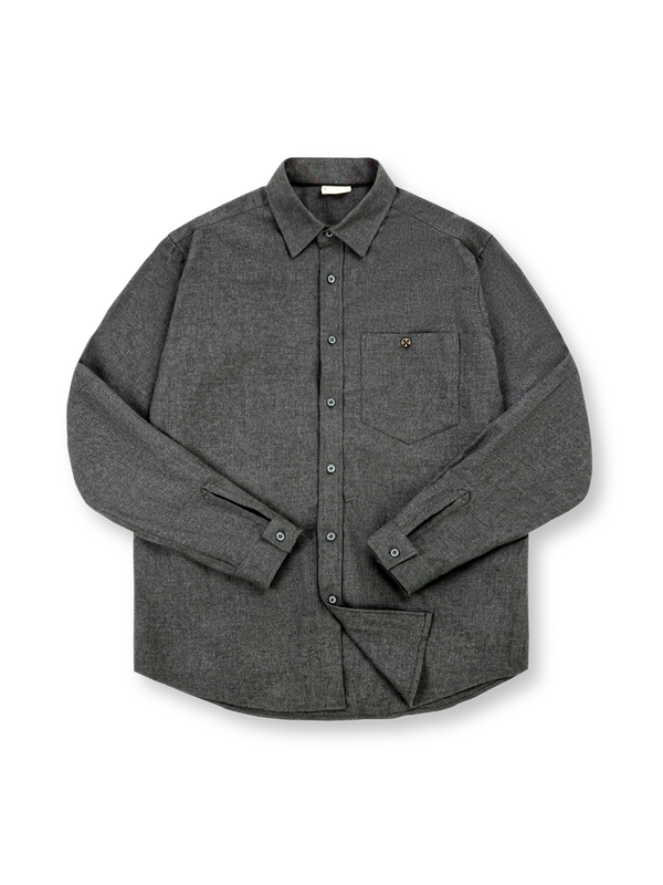 Lightly brushed flannel work shirt