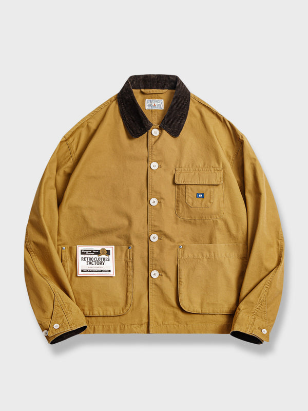 Corduroy collar hunting jacket