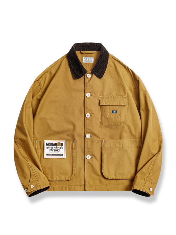 Corduroy collar hunting jacket