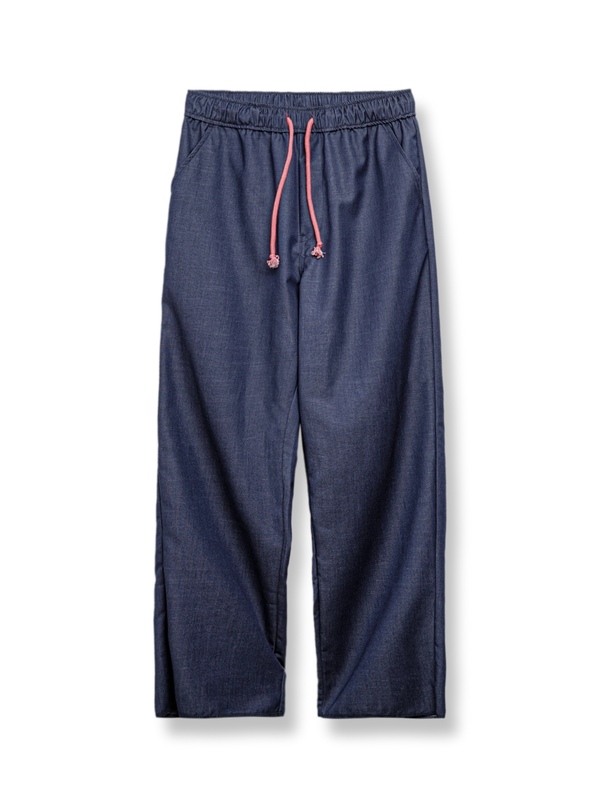 TR fabric drawstring tapered pants