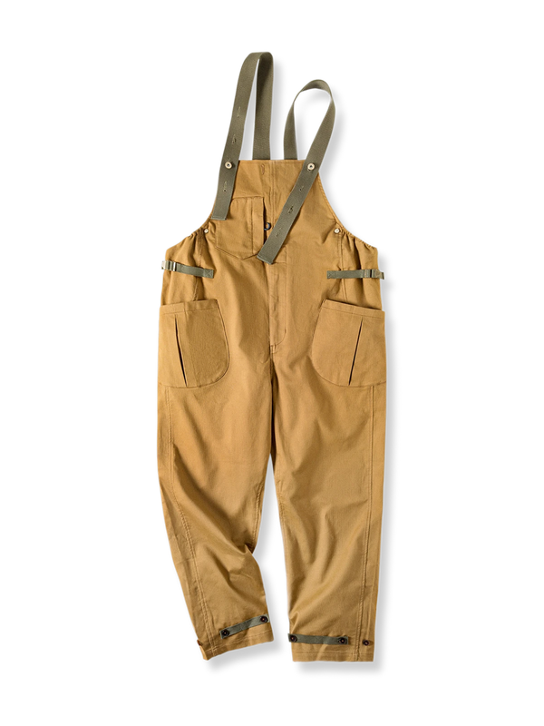 Stretch Khaki Overalls