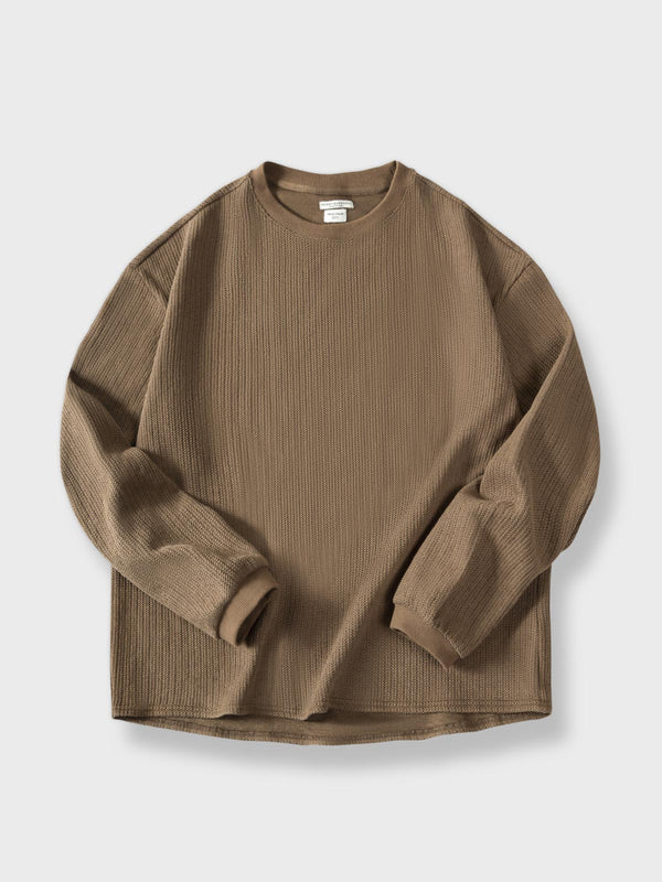 Wool texture knit sweater