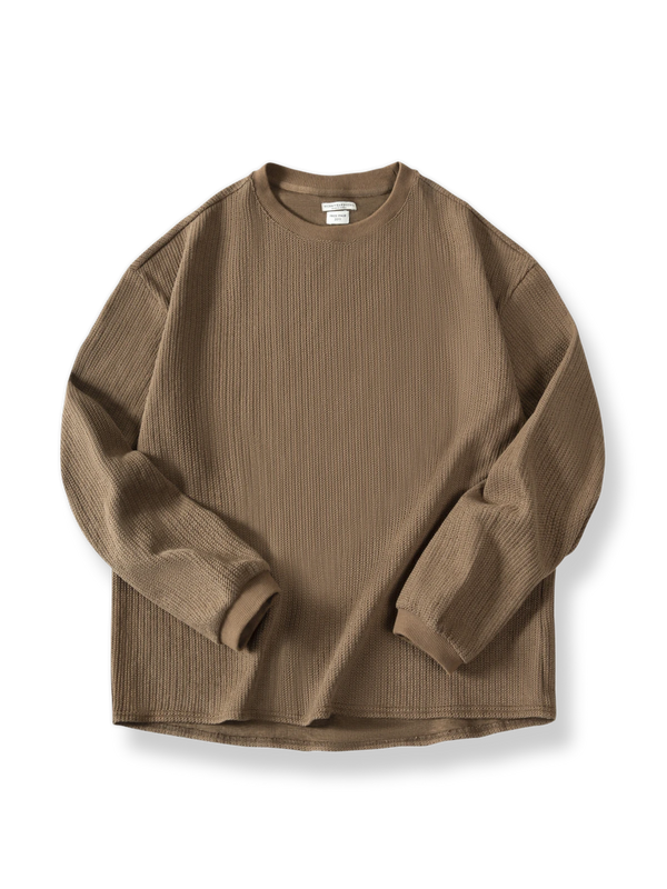 Wool texture knit sweater