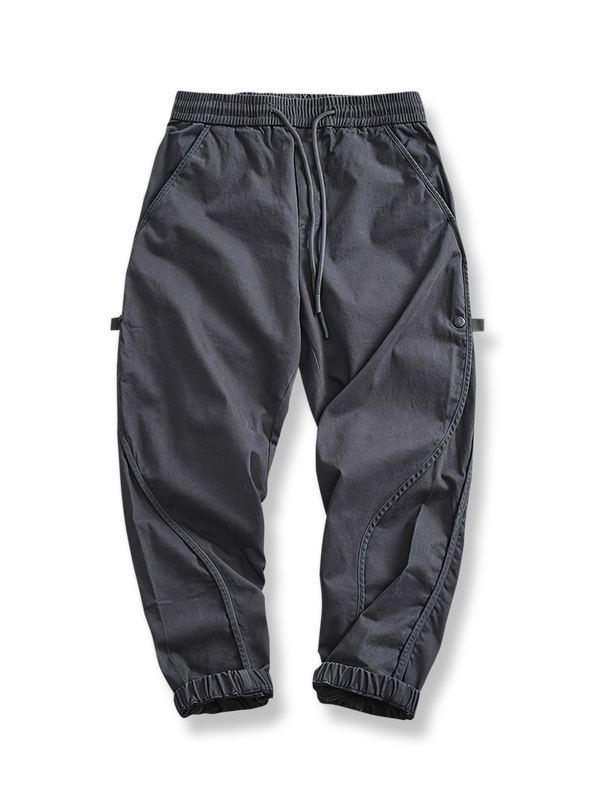 Patchwork ankle band cargo pants