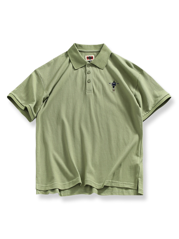 Embroidered polo shirt in 4 colors