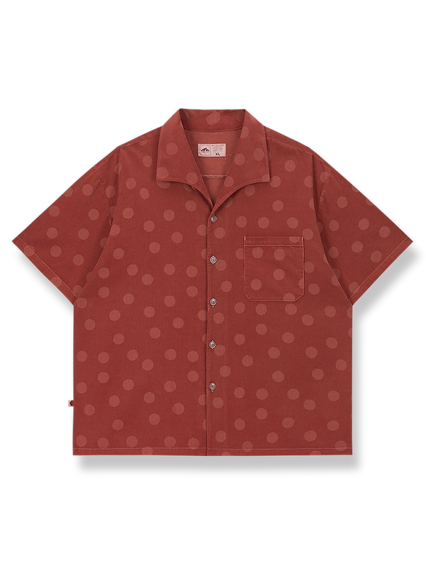 Polka dot corduroy shirt