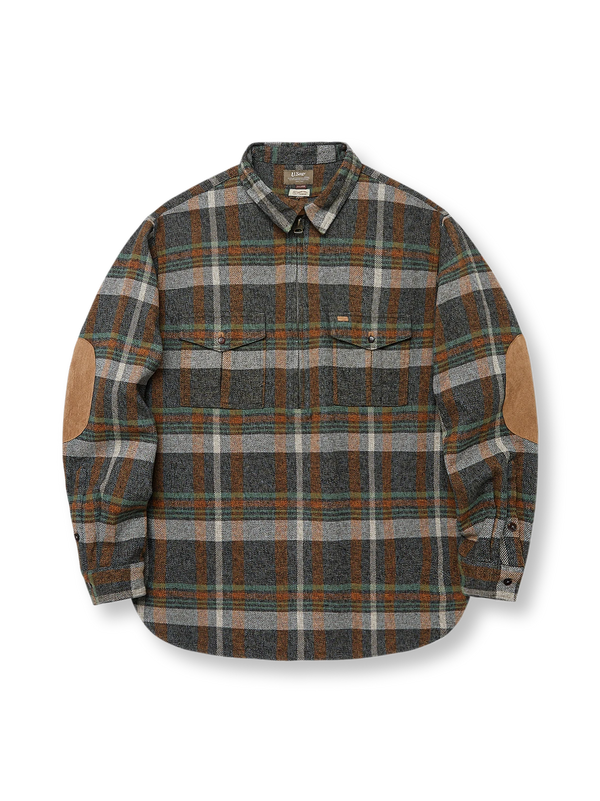 Parolibre | Check pattern pullover shirt with zipper