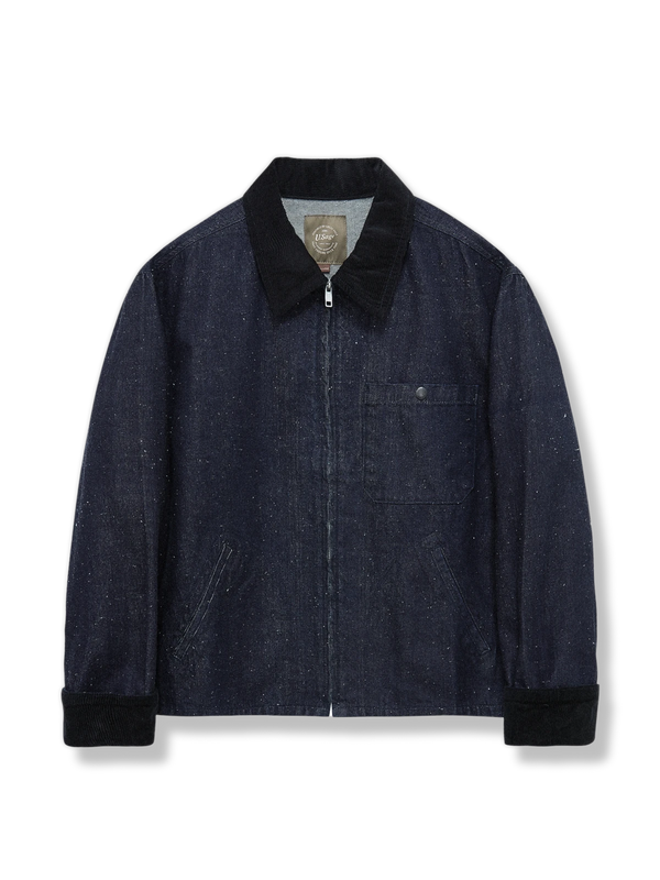 Parolibre | Short length corduroy collar two-tone work jacket