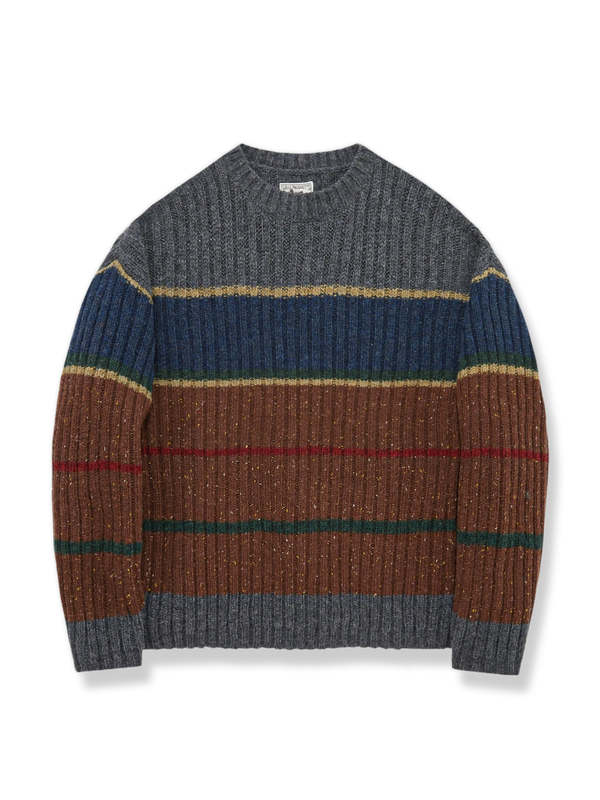 Parolibre | Striped drop shoulder wool sweater