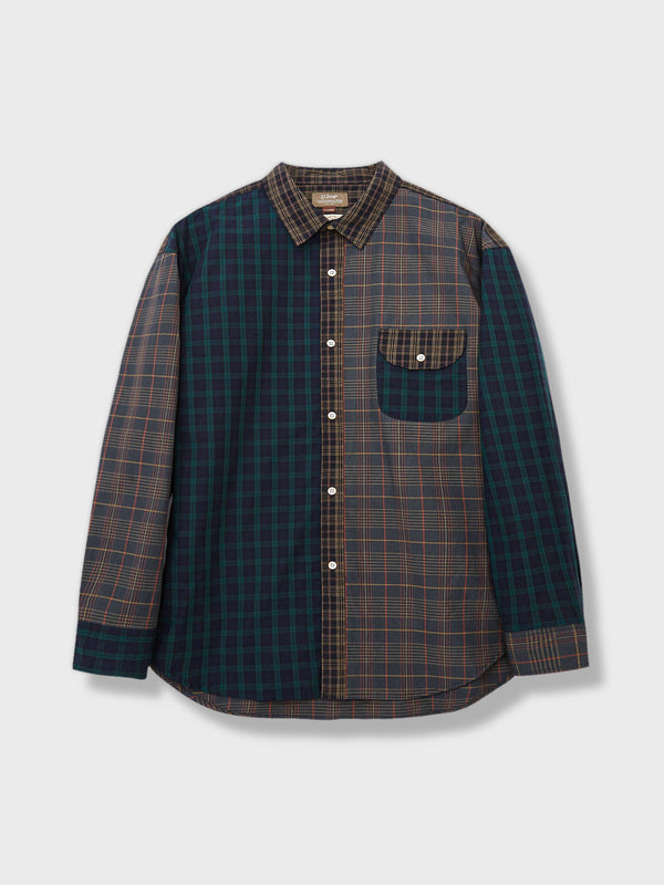 patchwork check shirt