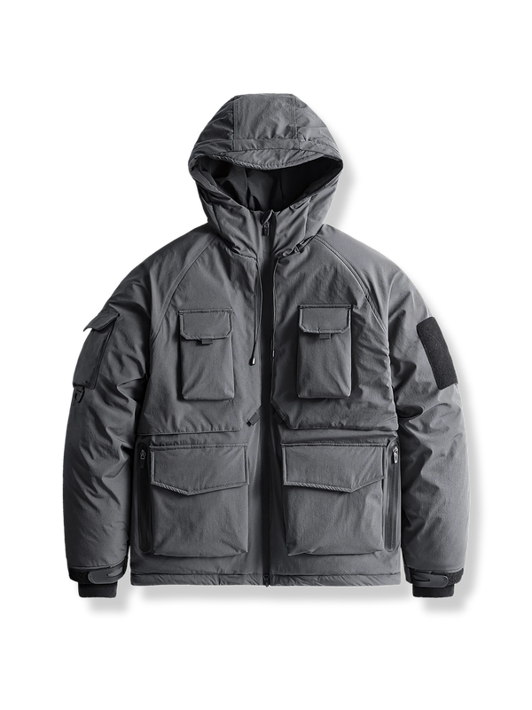 Air Porco | High-performance multi-pocket padded jacket with hood