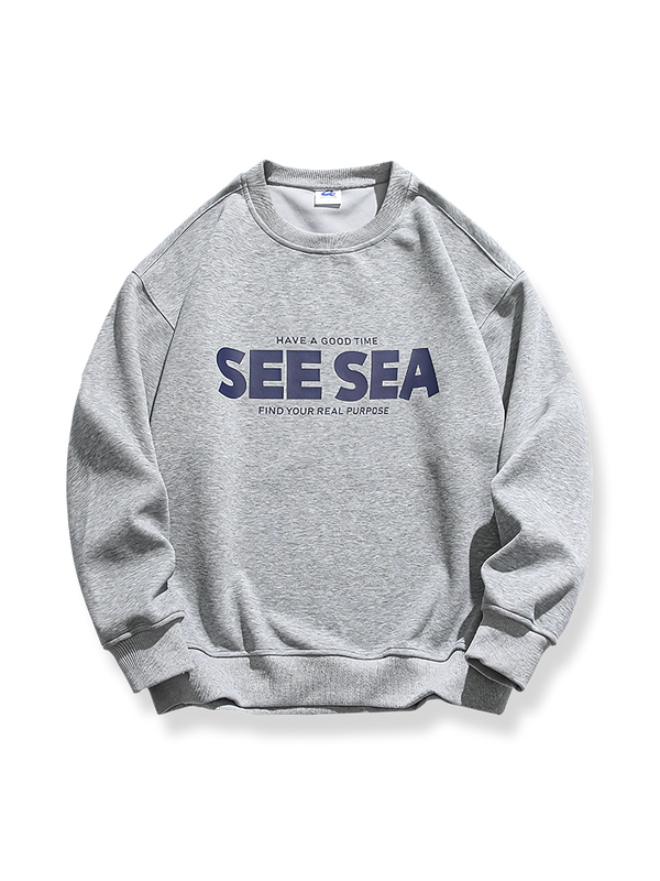 「SEE SEA」プリントスウェット