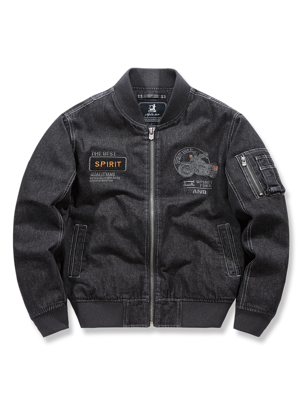 Air Porco | MA-1 denim flight jacket