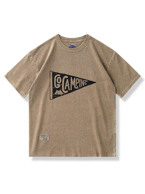 「GO CAMPING」プリントTシャツ