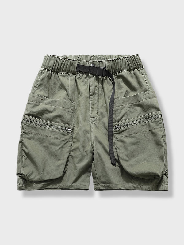 Shorts with functional buttons