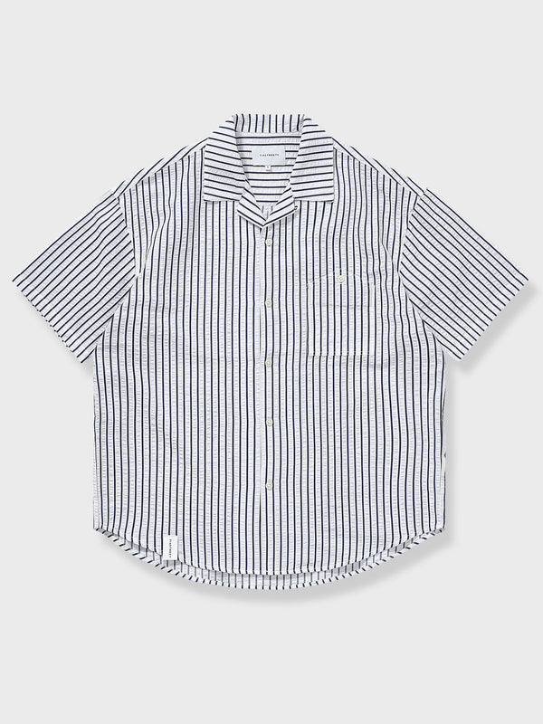 PESSOA | Bubble gauze striped shirt 