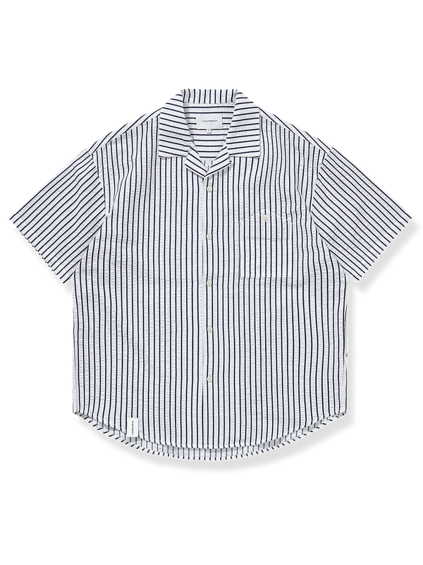 PESSOA | Bubble gauze striped shirt 