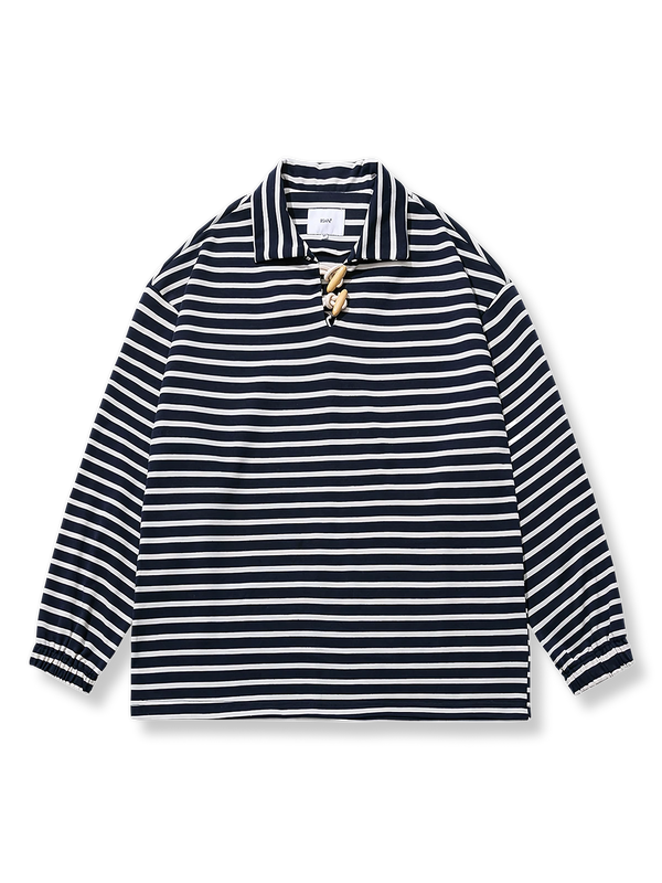 PESSOA | Elbow patch striped long sleeve T-shirt