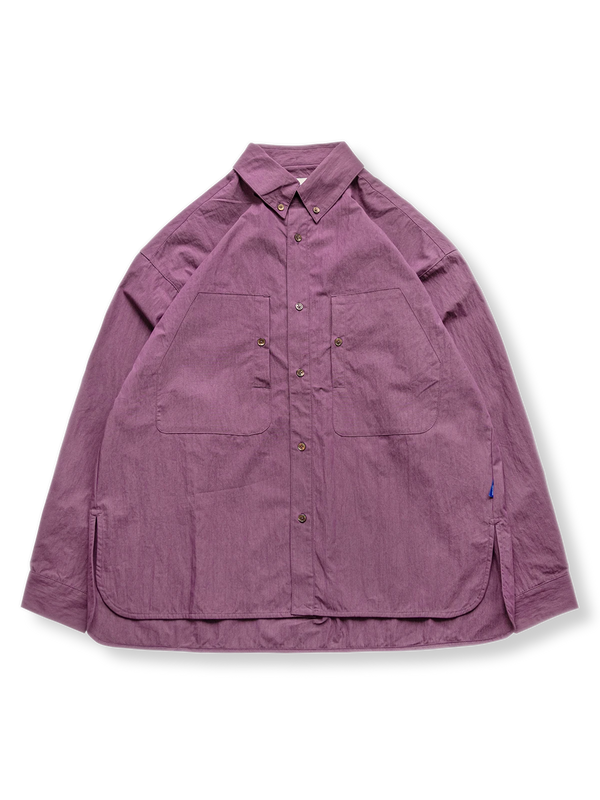 Parolibre | Wrinkled button-down long sleeve shirt