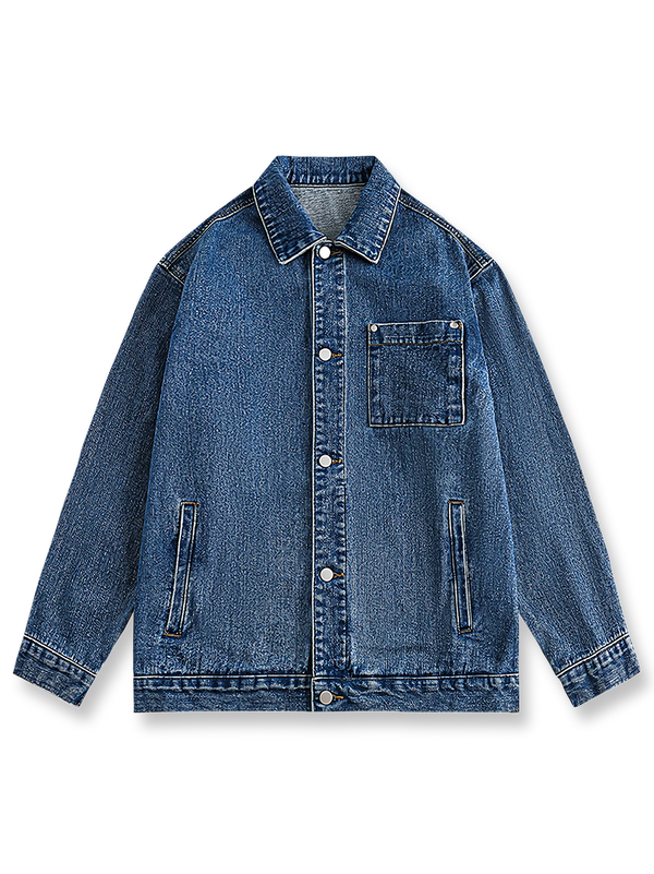 PESSOA | 2-color 3D pocket denim jacket