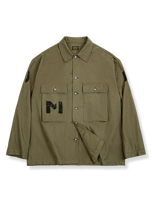 PESSOA | Military-style herringbone work jacket