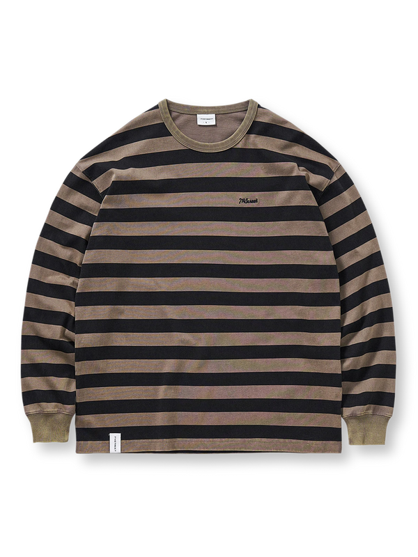 PARDON | Three-color striped long-sleeved T-shirt