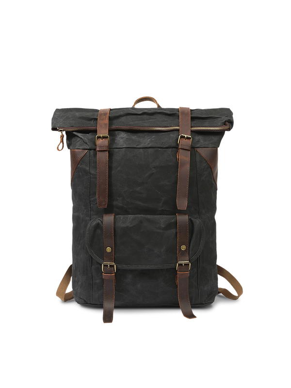 Vintage waxed canvas backpack