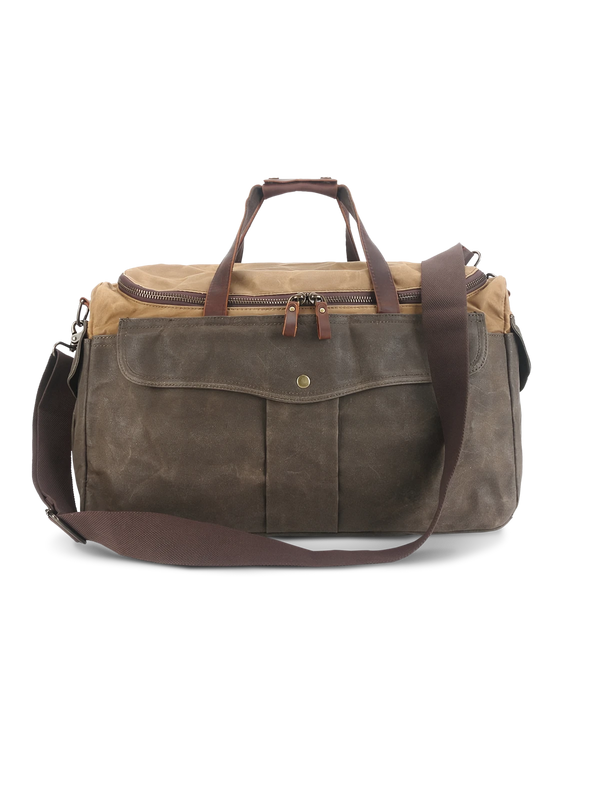 Waxed canvas travel bag