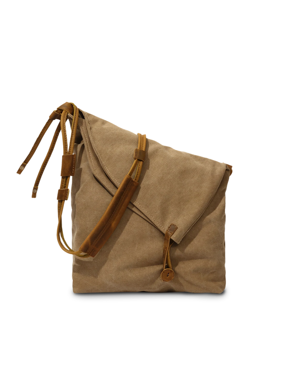 Minimalist canvas shoulder bag