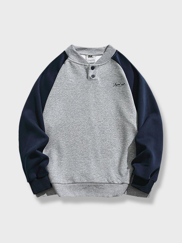 Drop shoulder raglan sleeve sweatshirt