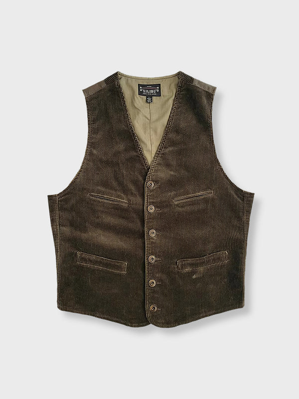 Corduroy tailored vest