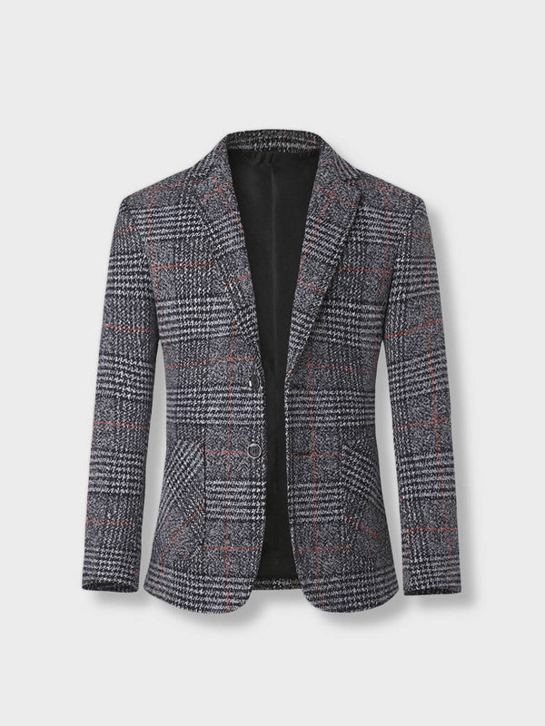 Checked suit jacket