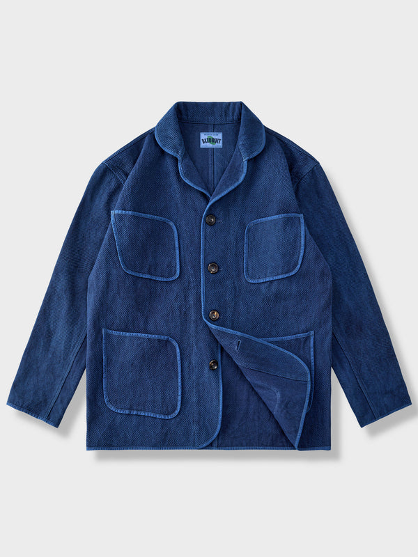 Indigo-dyed French work jacket