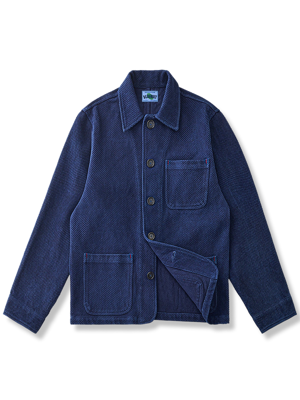 Vintage indigo-dyed French work jacket