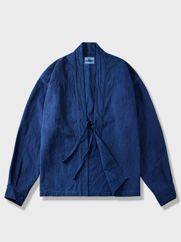 Plant-dyed Japanese modern cotton canvas hanten